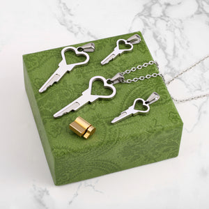 💝 Mini Heart Shaped Key Necklace for Mini Locks Chastity
