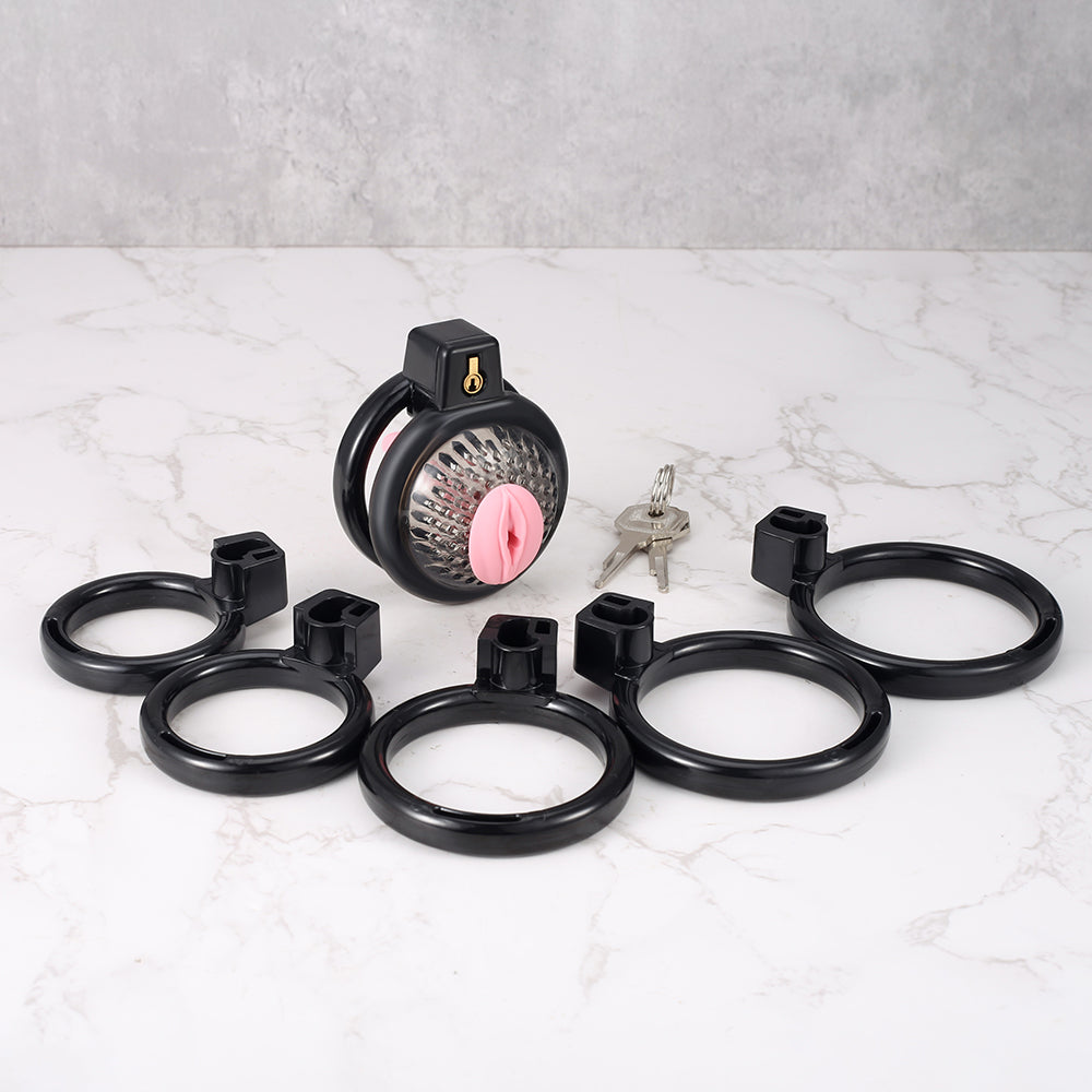 TheReminder – Femine Chastity Cage with urethral tube 
