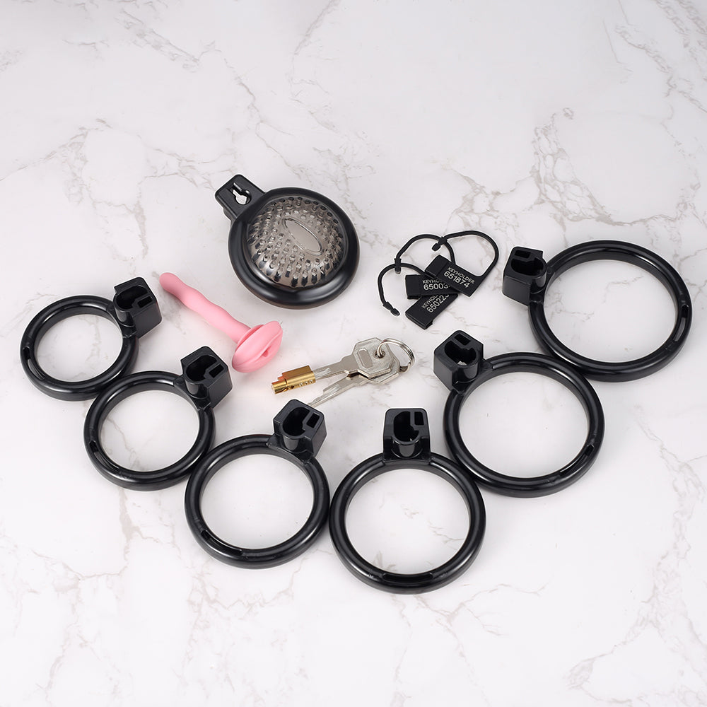 TheReminder – Femine Chastity Cage with urethral tube 