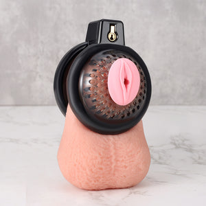 TheReminder – Femine Chastity Cage with urethral tube 
