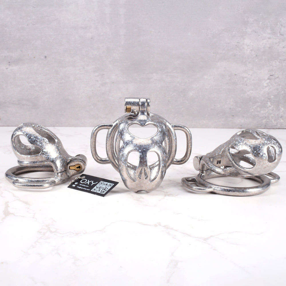 The Phantom Titanium Chastity - With D Rings for belt.