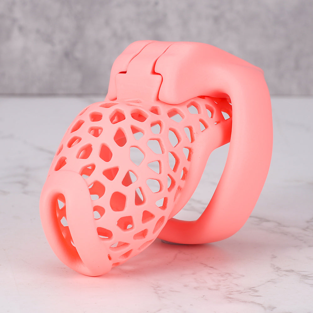 EcoSeal -  Lattice Chastity Cage Pink