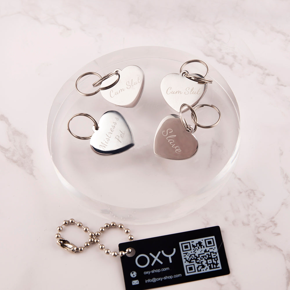 Heart BDSM Tag - Cum Slut/Sissy/Slave/Pet