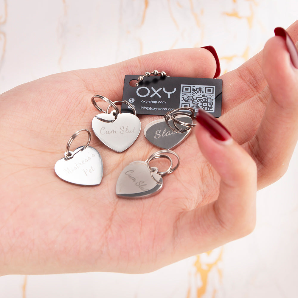 Heart BDSM Tag - Cum Slut/Sissy/Slave/Pet