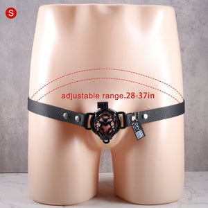 Adjustable Cowhide Chastity Belt Strap – 2 Designs - Oxy-shop