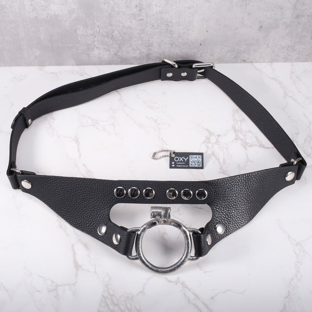 Adjustable Cowhide Chastity Belt Strap – 2 Designs - Oxy-shop