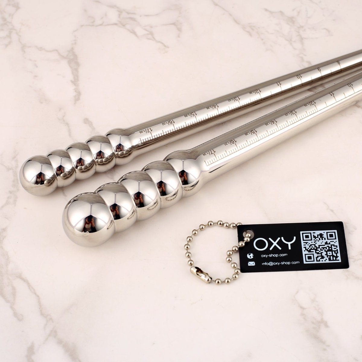 AeroGlide Stainless Steel Prostate Probes – Precision - Sized with Ruler Markings - Oxy - shop