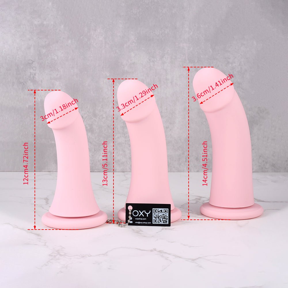 Blushing – Premium Smooth Curved Silicone Dildo (3 Sizes) - Oxy - shop