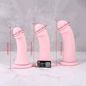 Blushing – Premium Smooth Curved Silicone Dildo (3 Sizes) - Oxy - shop