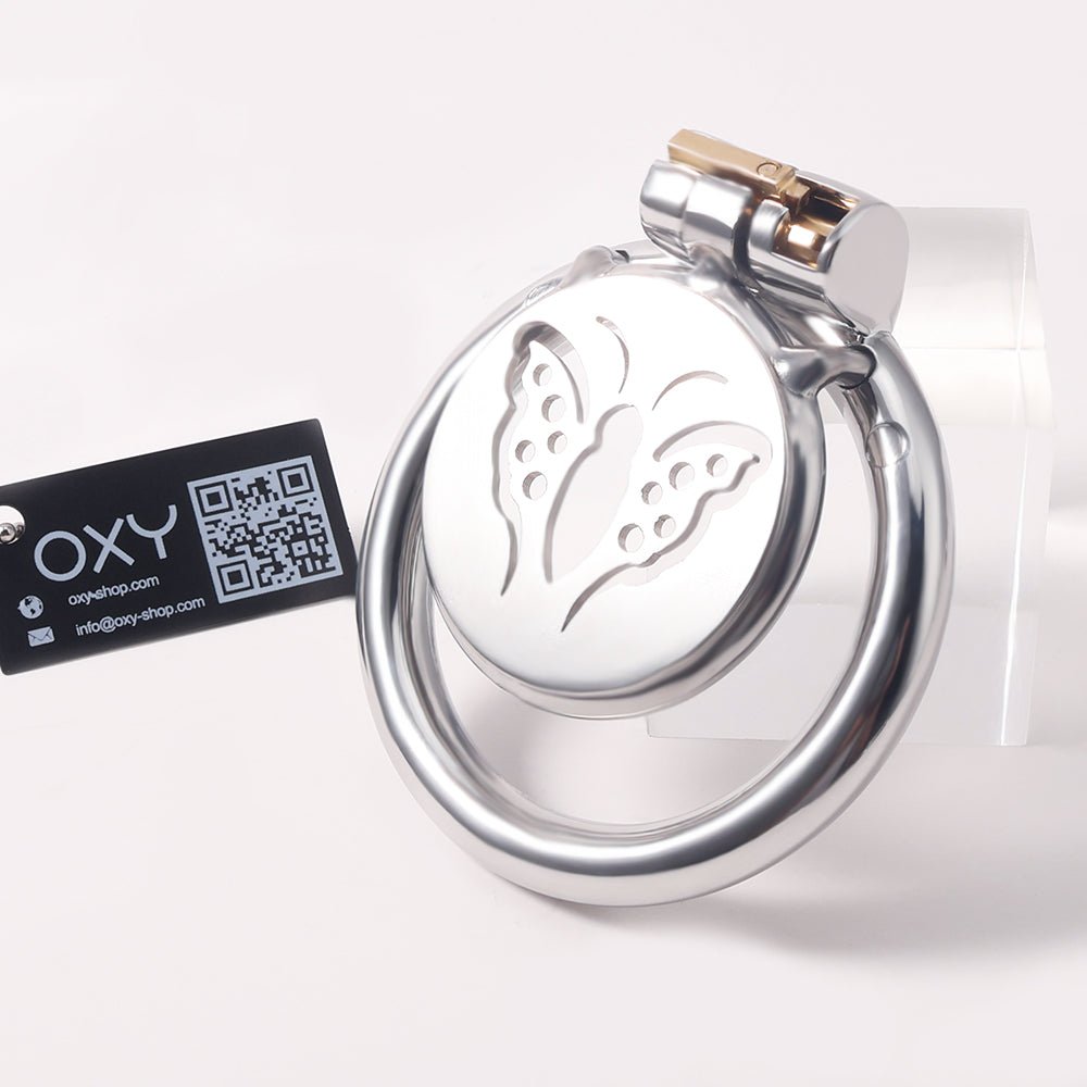 CH61 - Mini Flat Plate Chastity – Heart or Butterfly Pattern - Oxy - shop