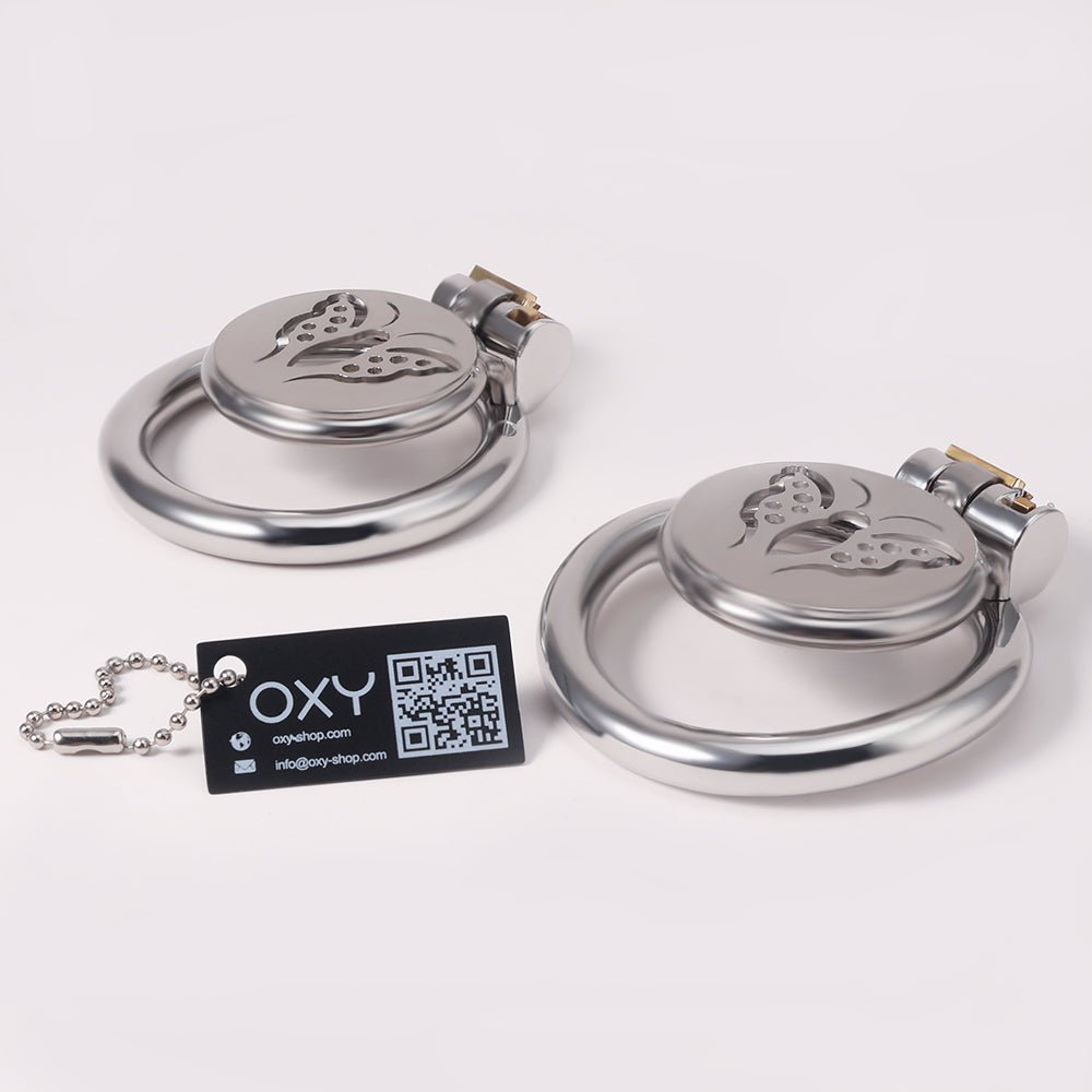 CH61 - Mini Flat Plate Chastity – Heart or Butterfly Pattern - Oxy - shop