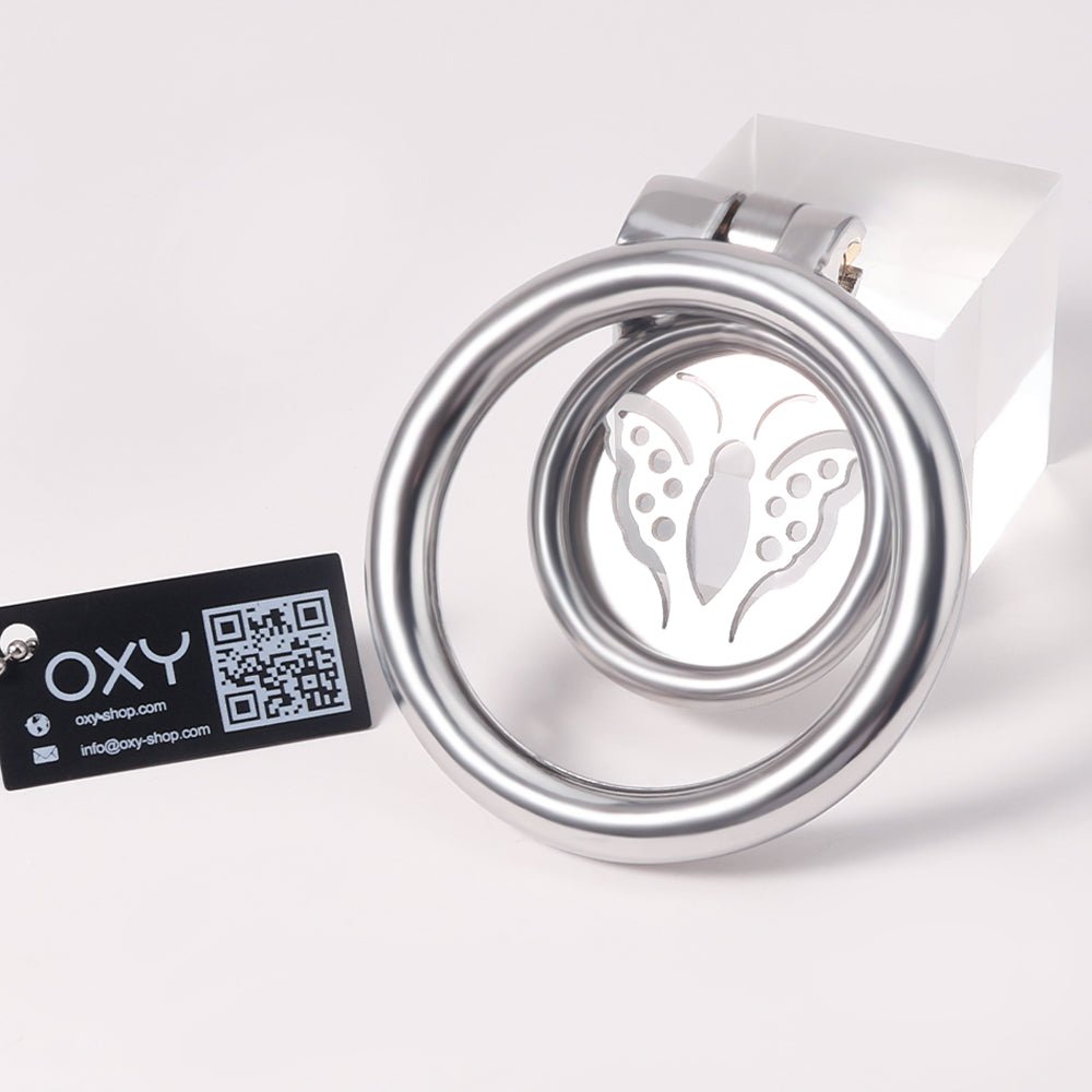 CH61 - Mini Flat Plate Chastity – Heart or Butterfly Pattern - Oxy - shop