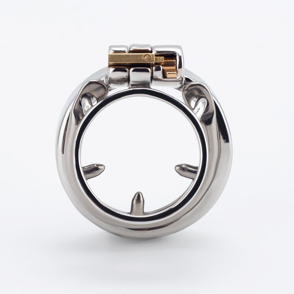 Chastity Training ring - Flat - Locking Double Cock ring - Oxy-shop