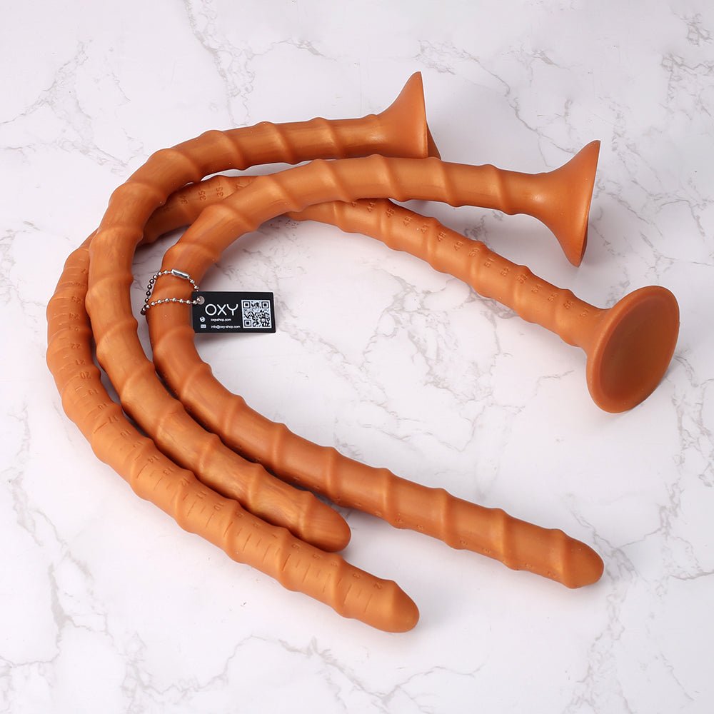 DepthMark Ribbed Depth Wand Ultra-Long Silicone (3 Sizes, Suction Cup) DepthMark Ribbed Depth Wand Ultra-Long Silicone (3 Sizes, Suction Cup)