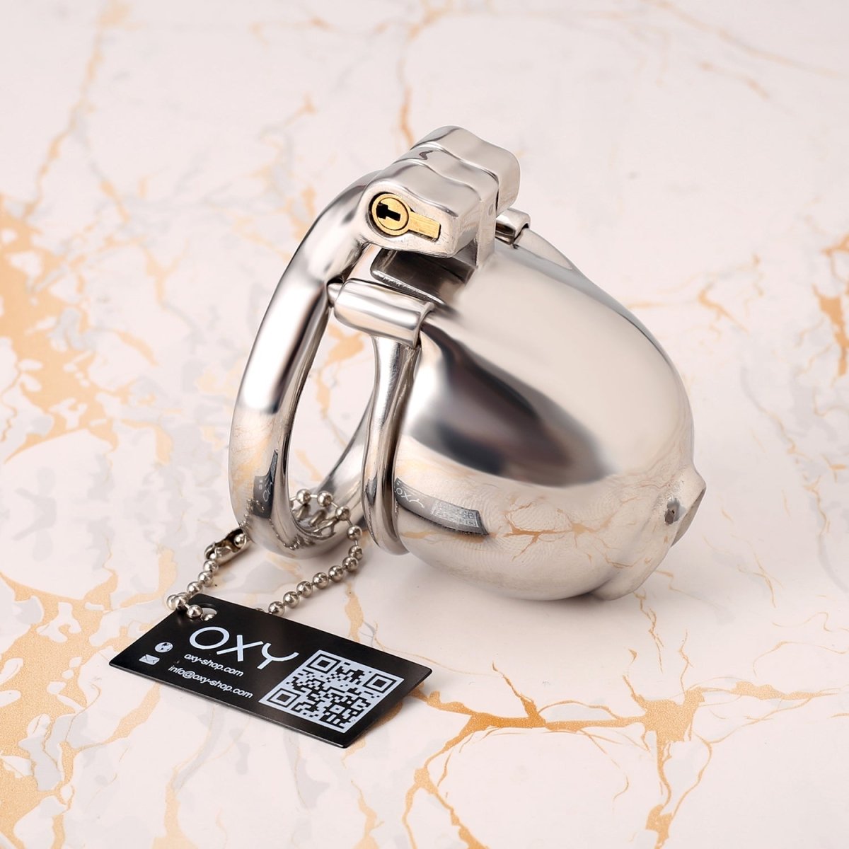 Dominion PA – Custom Steel Chastity Cage with Integrated PA Lock - Oxy - shop