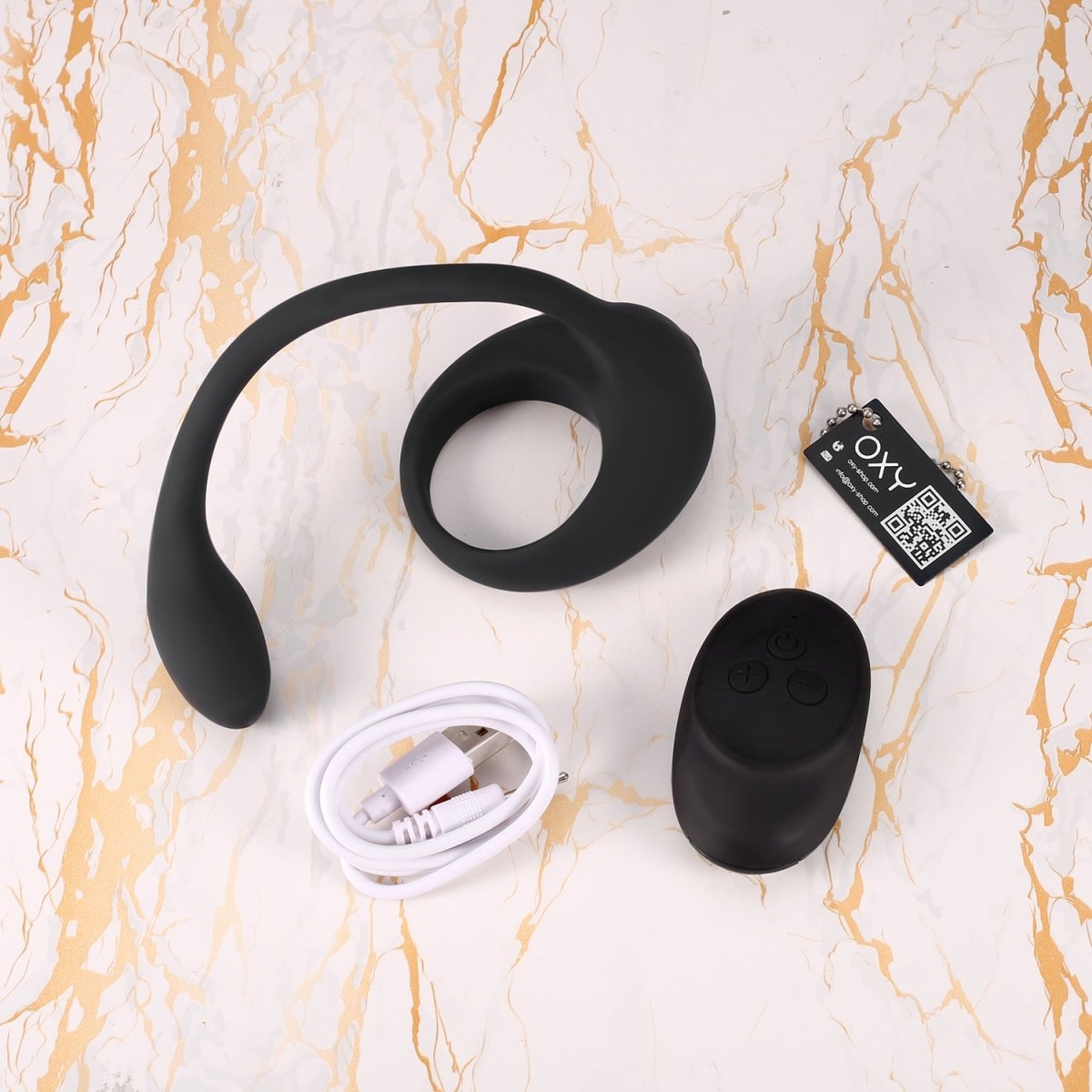 DualForce - Cock ring & remote controlled vibrating anal plug - Oxy - shop