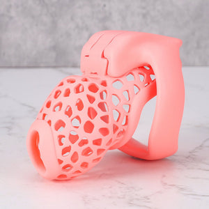 EcoSeal - Lattice Chastity Cage Pink - Oxy-shop