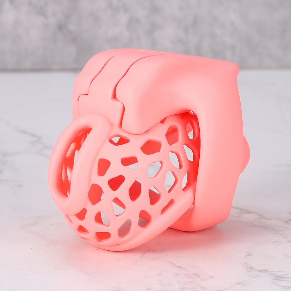 EcoSeal - Lattice Chastity Cage Pink - Oxy-shop