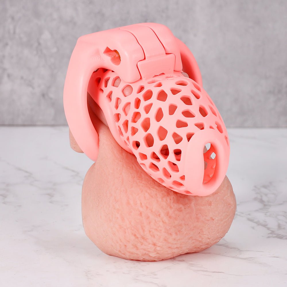 EcoSeal - Lattice Chastity Cage Pink - Oxy-shop