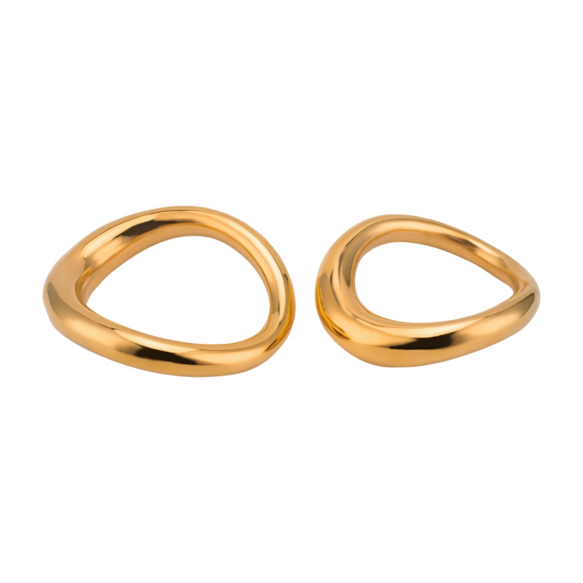 Ergonomic Steel & Gold cock ring - Oxy-shop