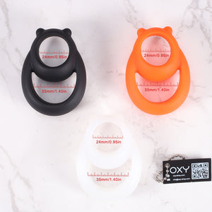 The Dominator Duo – Silicone Cock Ring & Ball Separator