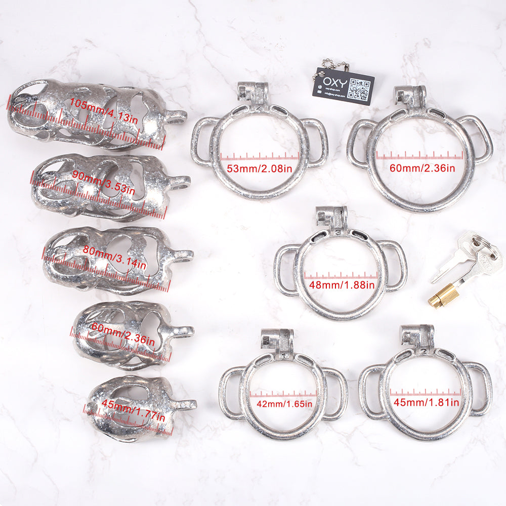 The Phantom Titanium Chastity - With D Rings for belt.