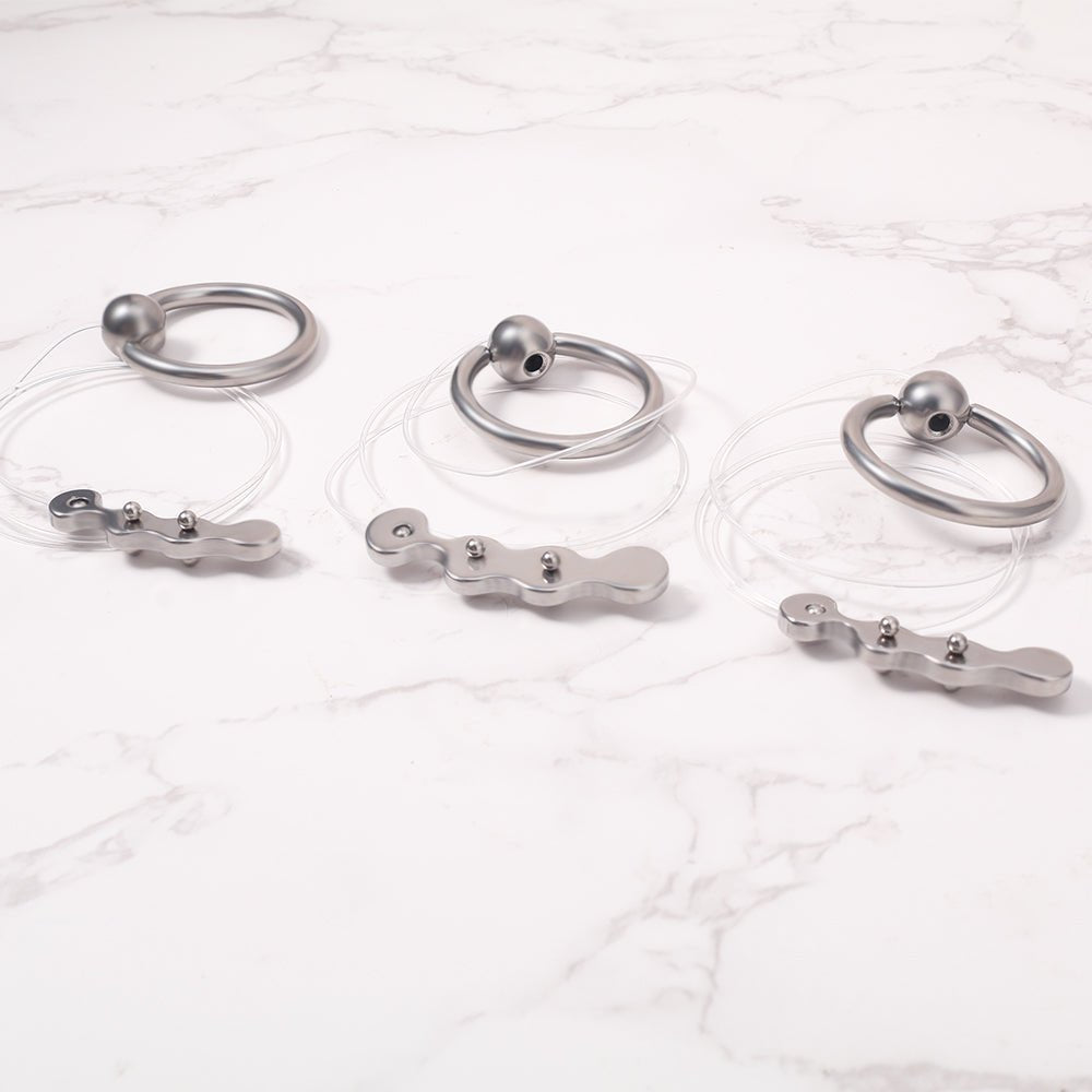 Glans Ring & Metal Prostate Massager with Steel Balls - Oxy - shop