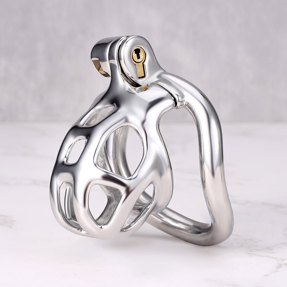 Guardian Arc – Stainless Steel Chastity Cage (Curved Ring Edition) - 5 Sizes - Oxy - shop