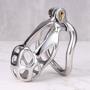 Guardian Arc – Stainless Steel Chastity Cage (Curved Ring Edition) - 5 Sizes - Oxy - shop