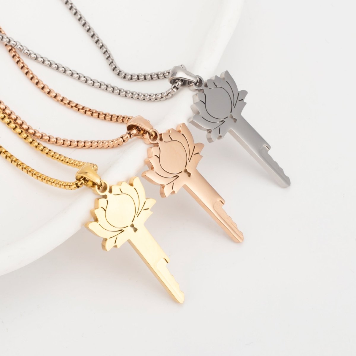 Key Jocket Lotus Flower Chastity Key Locket - Keyholder Jewelry