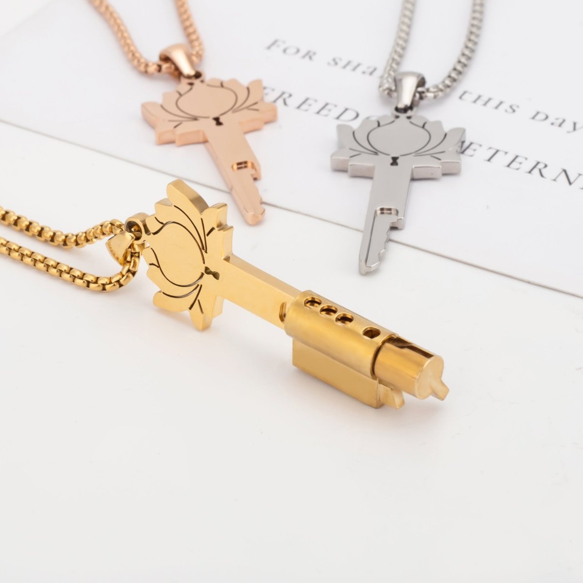 Key Jocket Lotus Flower Chastity Key Locket - Keyholder Jewelry
