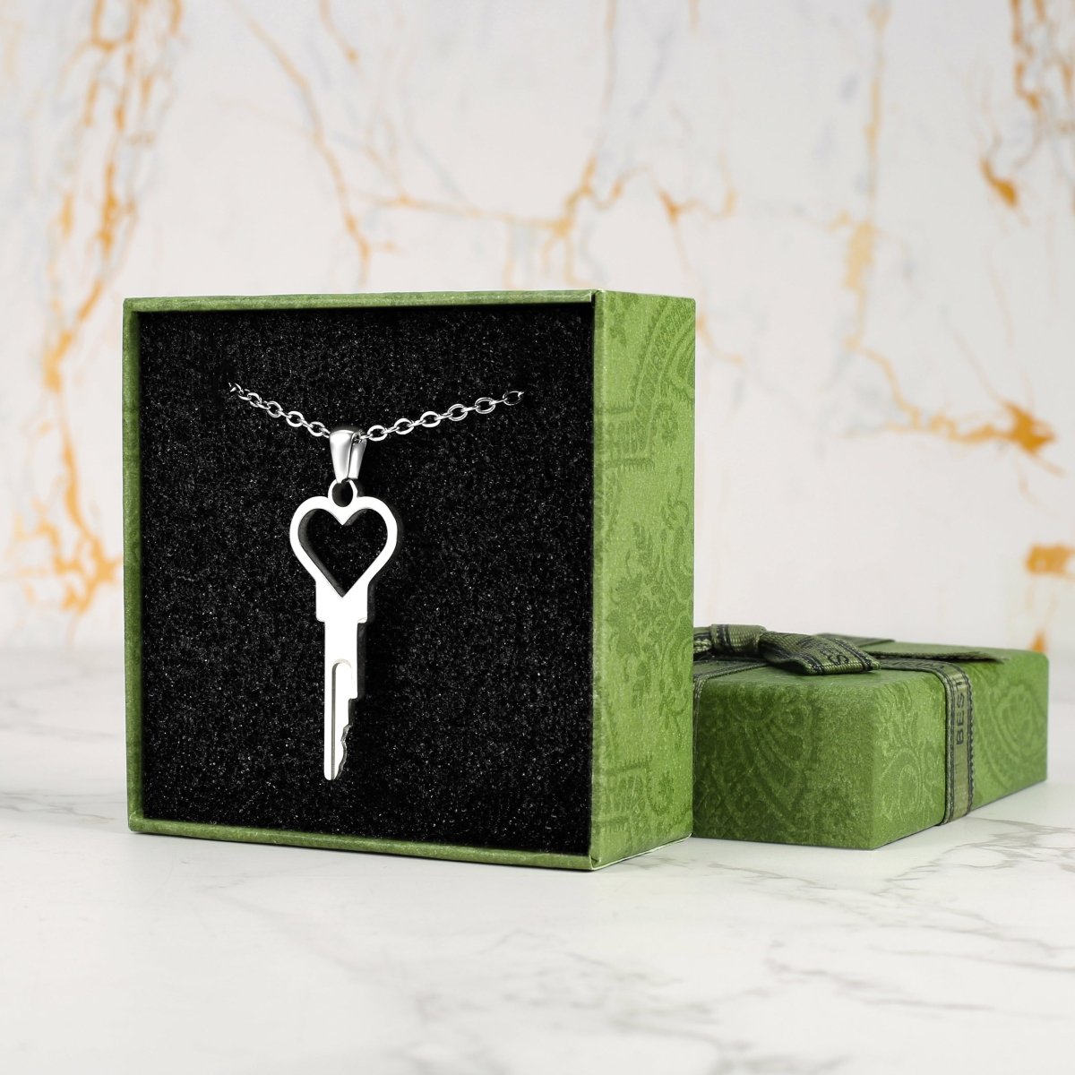 💝 Mini Heart Shaped Key Necklace for Mini Locks Chastity - Oxy-shop