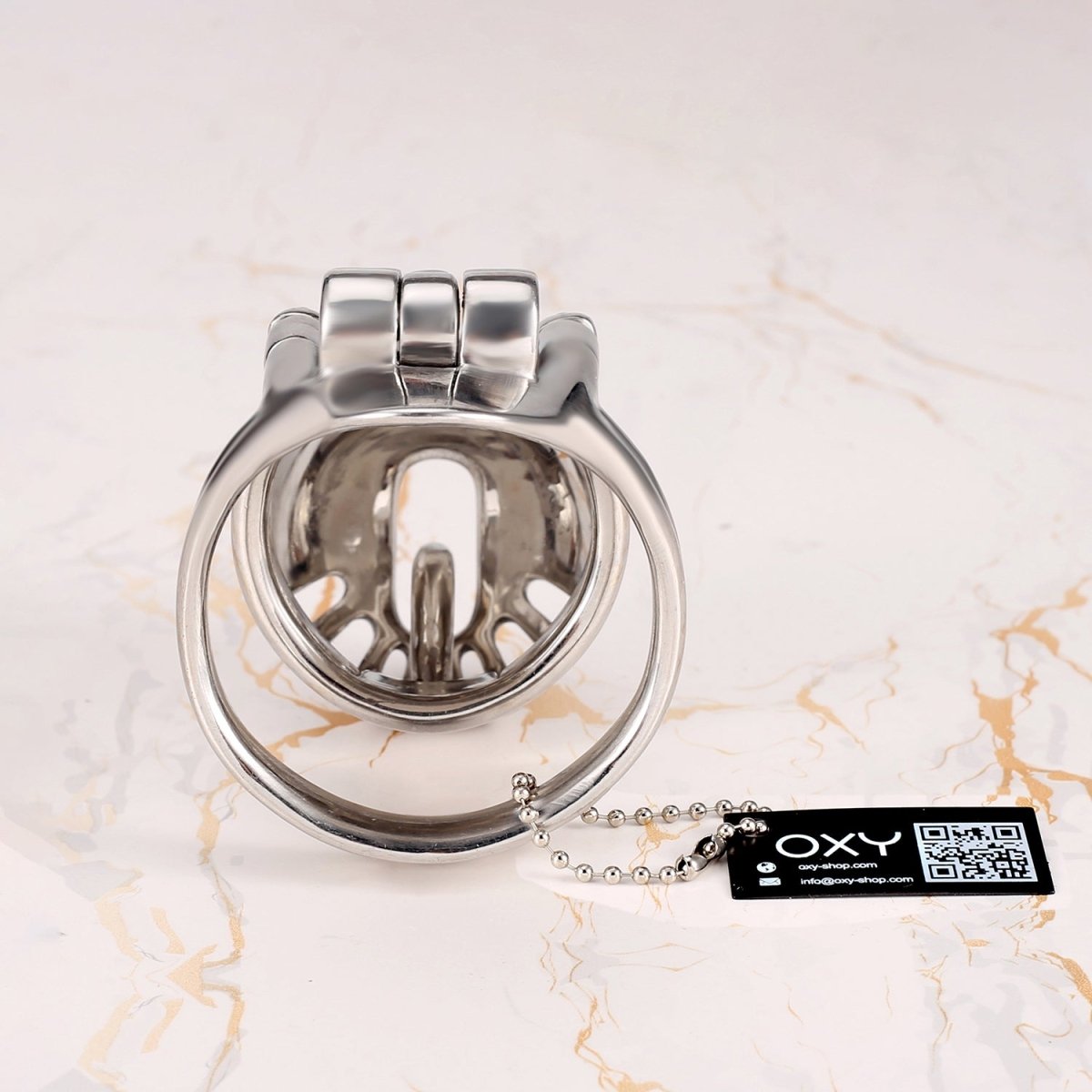 Obsidian PA – Custom Steel Chastity Cage with Integrated PA Lock - Oxy - shop