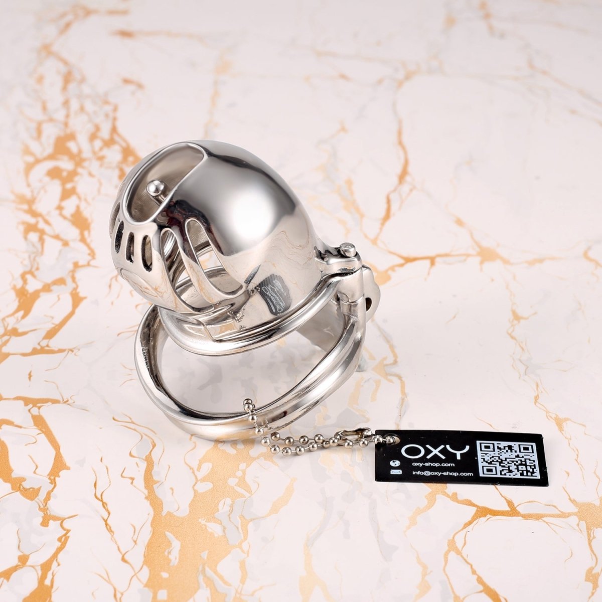 Obsidian PA – Custom Steel Chastity Cage with Integrated PA Lock - Oxy - shop