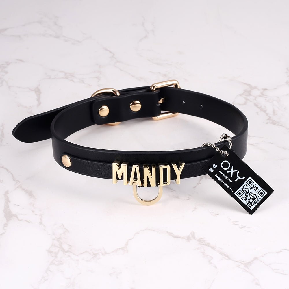 Personalized Submissive BDSM Collar - Devotion Name Collar - Oxy - shop