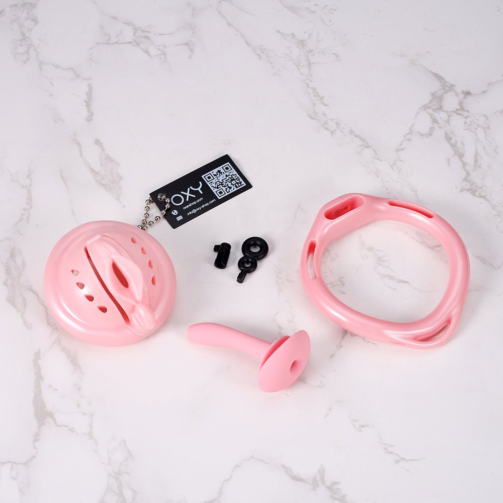 Plugged Vagina Chastity cage - Harness friendly & unique lock system - Oxy - shop