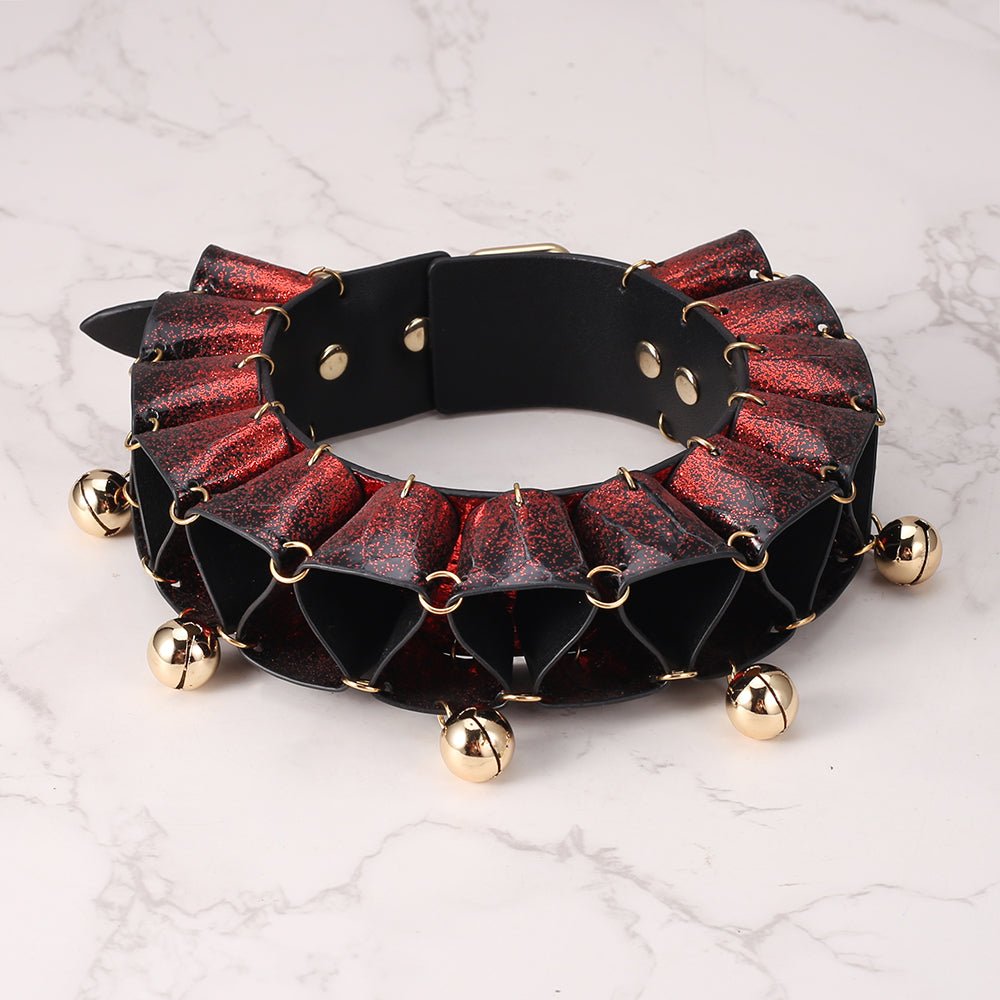 Real SnakeSkin Female Submissive Collar - Service Bell - Oxy-shop