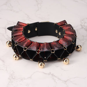 Real SnakeSkin Female Submissive Collar - Service Bell - Oxy-shop