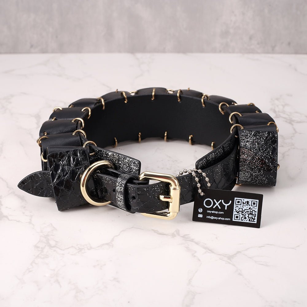Real SnakeSkin Female Submissive Collar - Service Bell - Oxy-shop