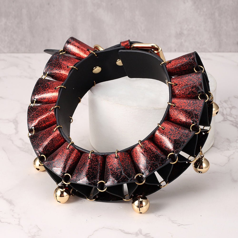 Real SnakeSkin Female Submissive Collar - Service Bell - Oxy-shop