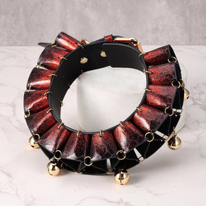 Real SnakeSkin Female Submissive Collar - Service Bell - Oxy-shop