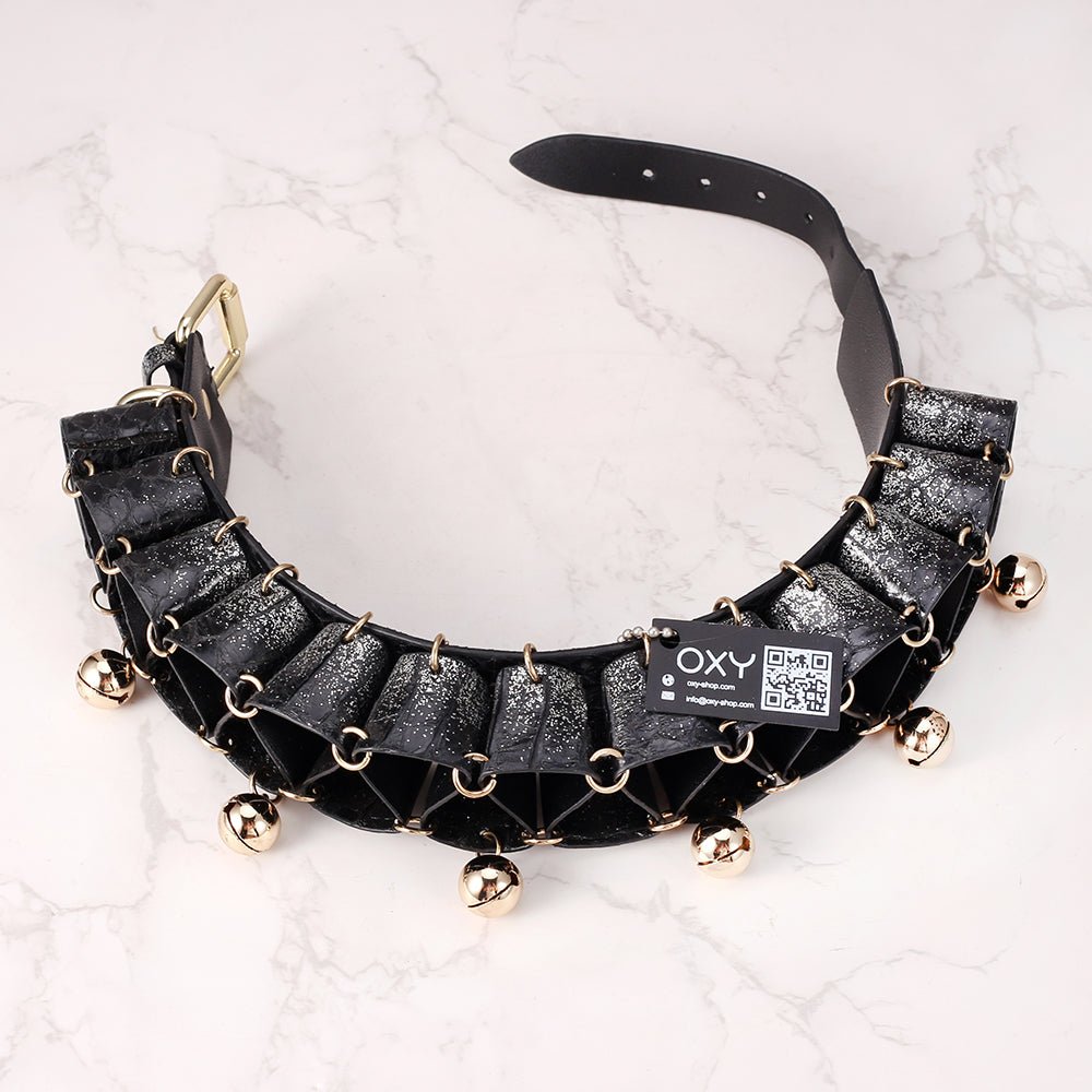 Real SnakeSkin Female Submissive Collar - Service Bell - Oxy-shop