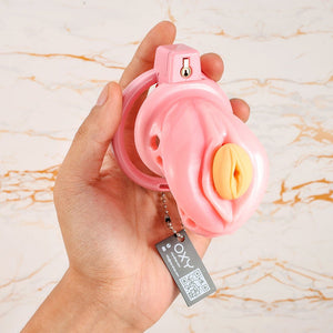 Sissy’s Pink Prison – Lockable Male Chastity Cage in Pink - Oxy - shop