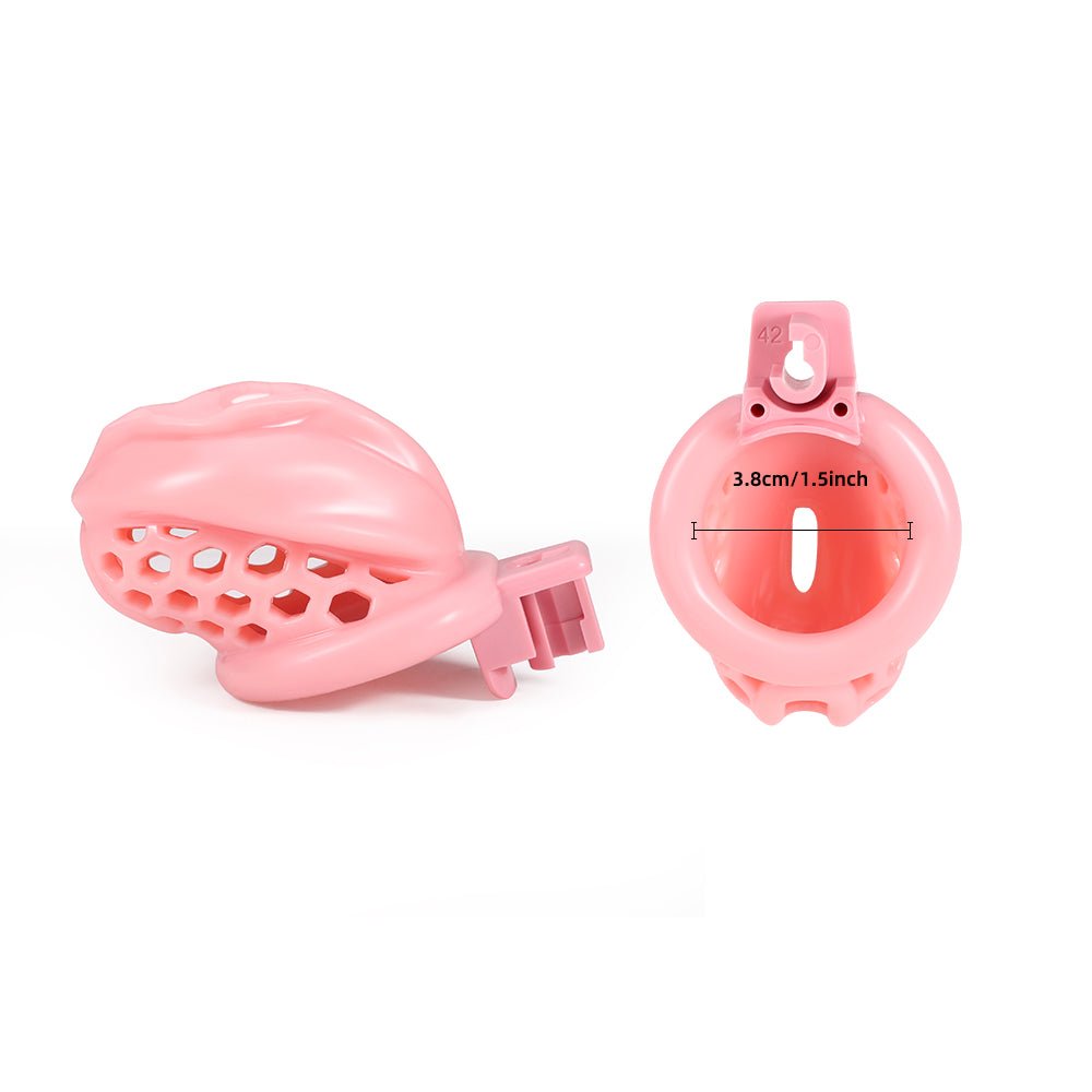 Sissy’s Pink Prison – Lockable Male Chastity Cage in Pink - Oxy - shop