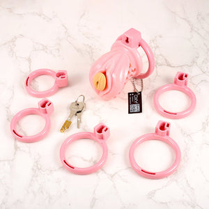 Sissy’s Pink Prison – Lockable Male Chastity Cage in Pink - Oxy - shop
