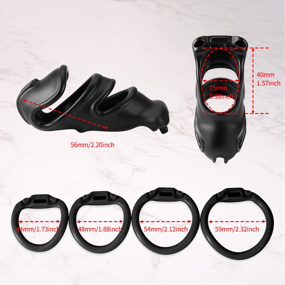 SnakeCage – Narrow Open Frame Chastity Cage (2 Sizes - 2 colors) - Oxy - shop