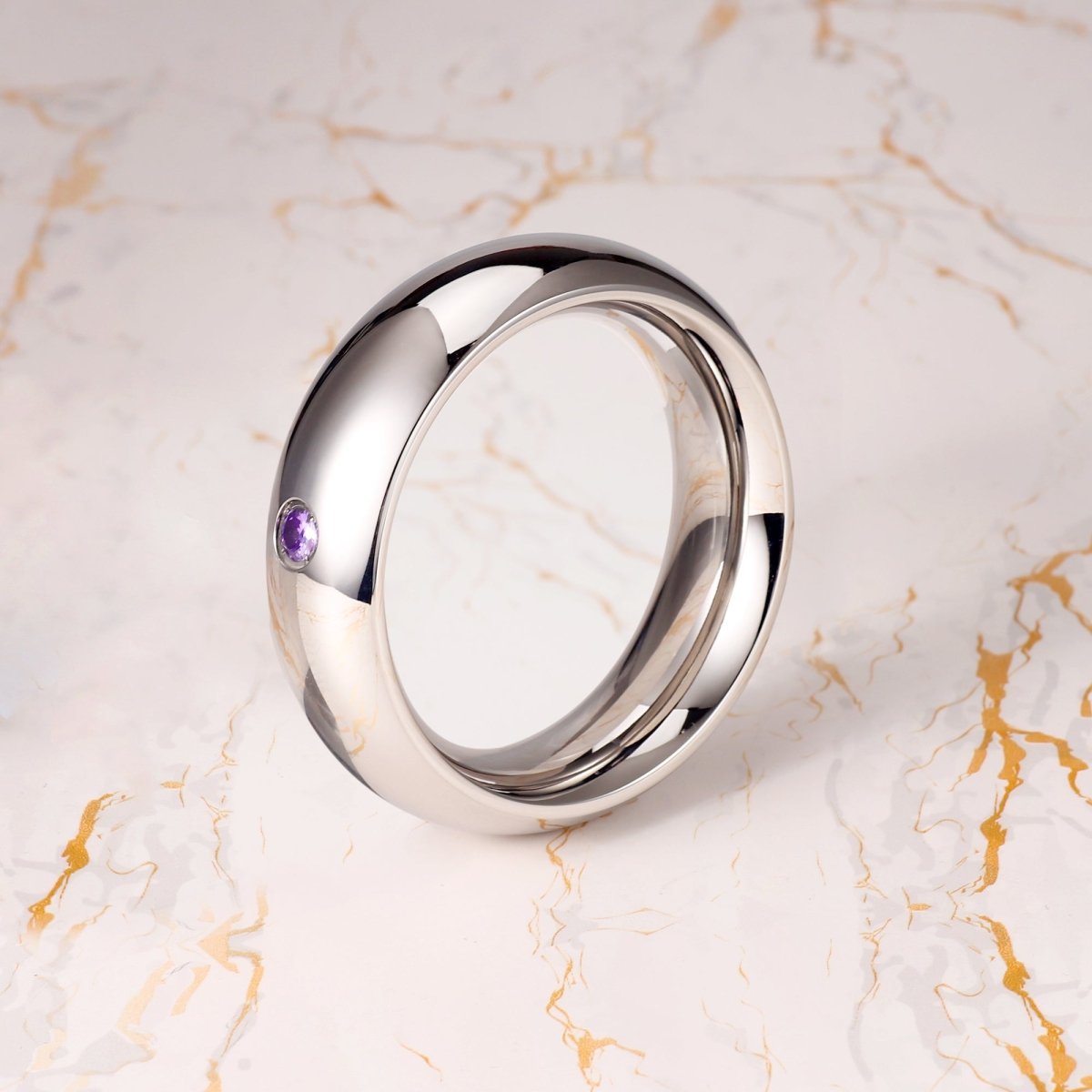 Stainless Steel Jeweled Cock Rings – 4 Sizes | Luxury Hard Steel with Incrusted Gem - Oxy - shop