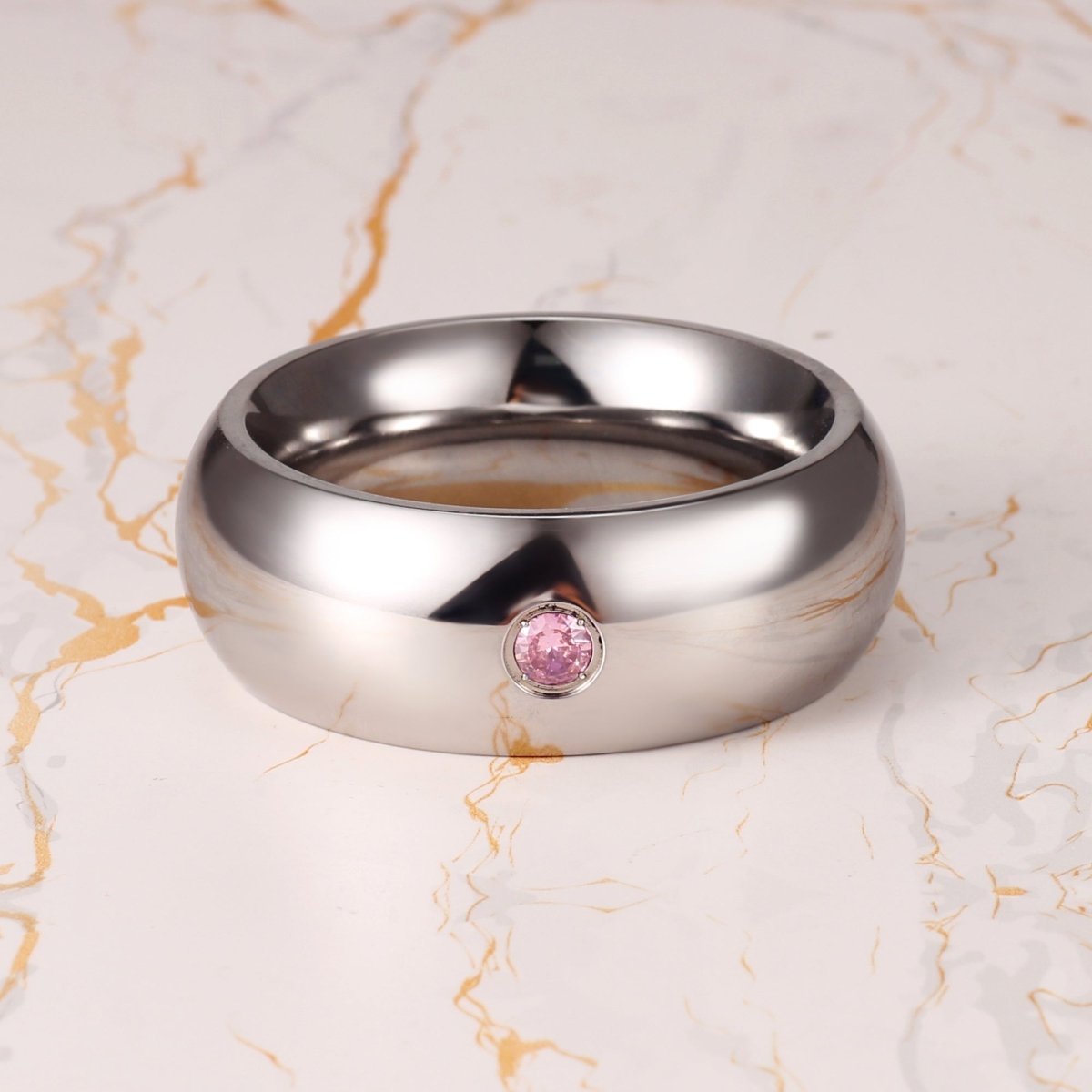 Stainless Steel Jeweled Cock Rings – 4 Sizes | Luxury Hard Steel with Incrusted Gem - Oxy - shop