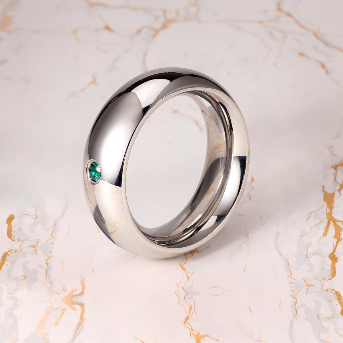 Stainless Steel Jeweled Cock Rings – 4 Sizes | Luxury Hard Steel with Incrusted Gem - Oxy - shop