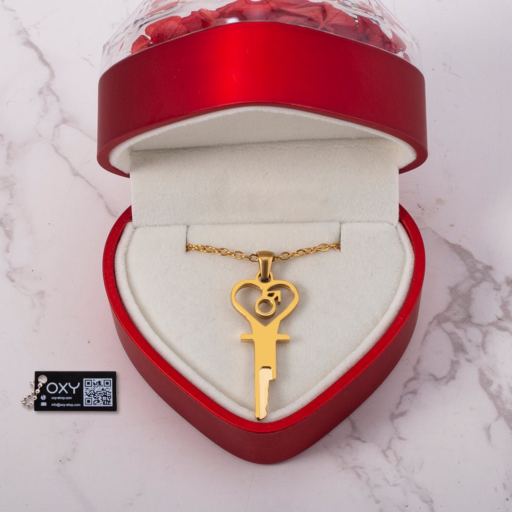 "The Key to Submission" - Chastity Key Necklace - Oxy - shop